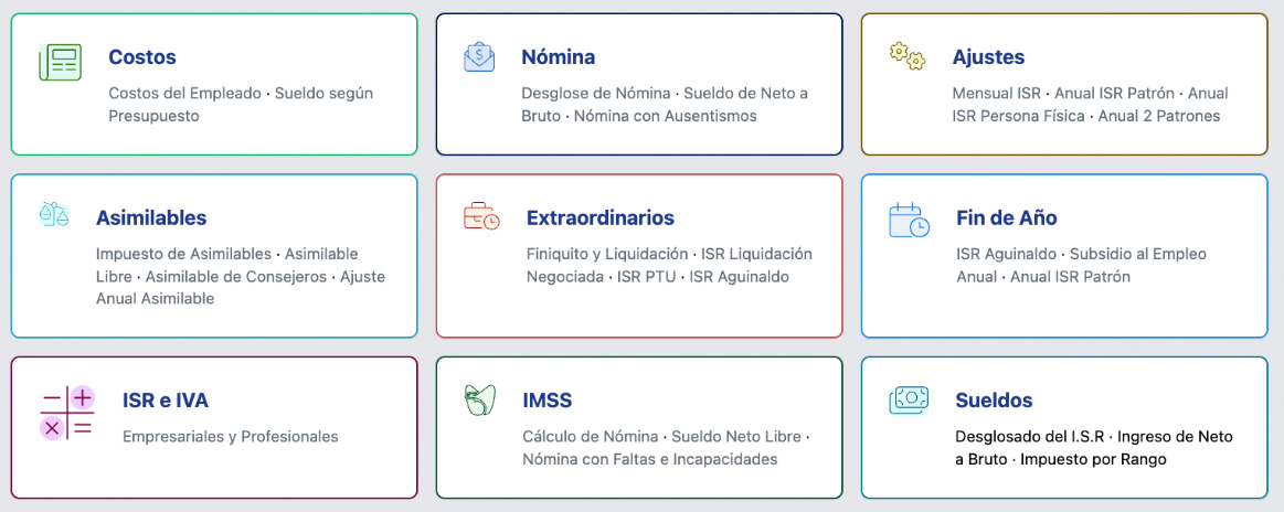 Lista de Calculos CALCULA.NET